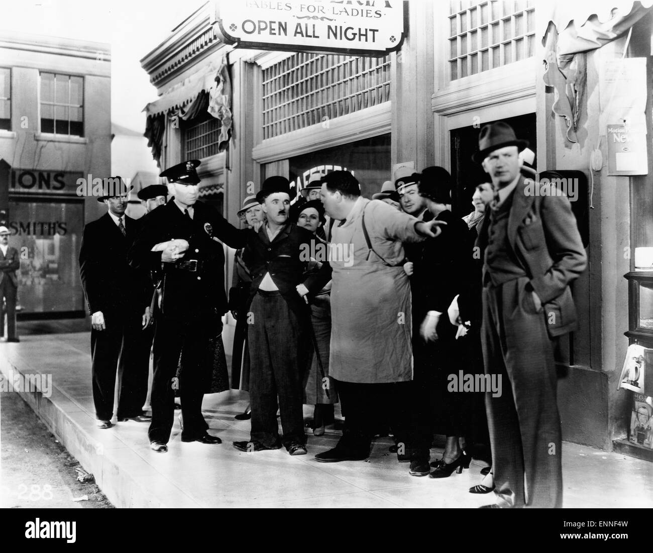 Modern Times, USA 1936, aka: Moderne Zeiten, Regie: Charles Chaplin, Darsteller: Charles Chaplin Stock Photo