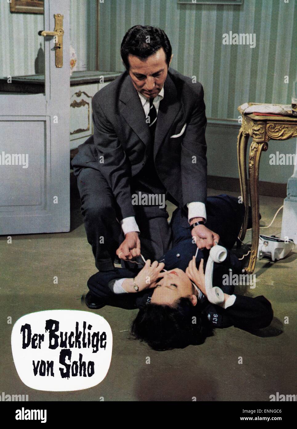 Der Bucklige von Soho, Deutschland 1966, Regie: Alfred Vohrer, Darsteller: Pinkas Braun, Monika Peitsch Stock Photo