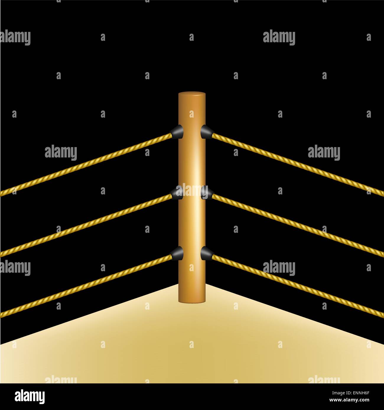 Boxing ring with brown ropes Stock Vector Image & Art Alamy