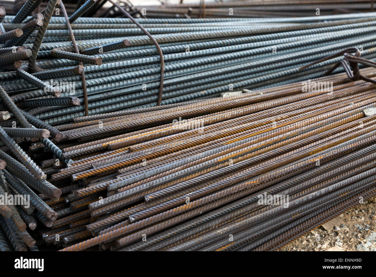 steel reinforcement for concrete structures Stock Photo