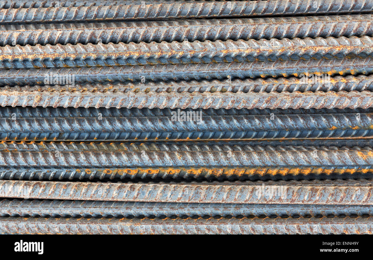 steel reinforcement for concrete structures Stock Photo
