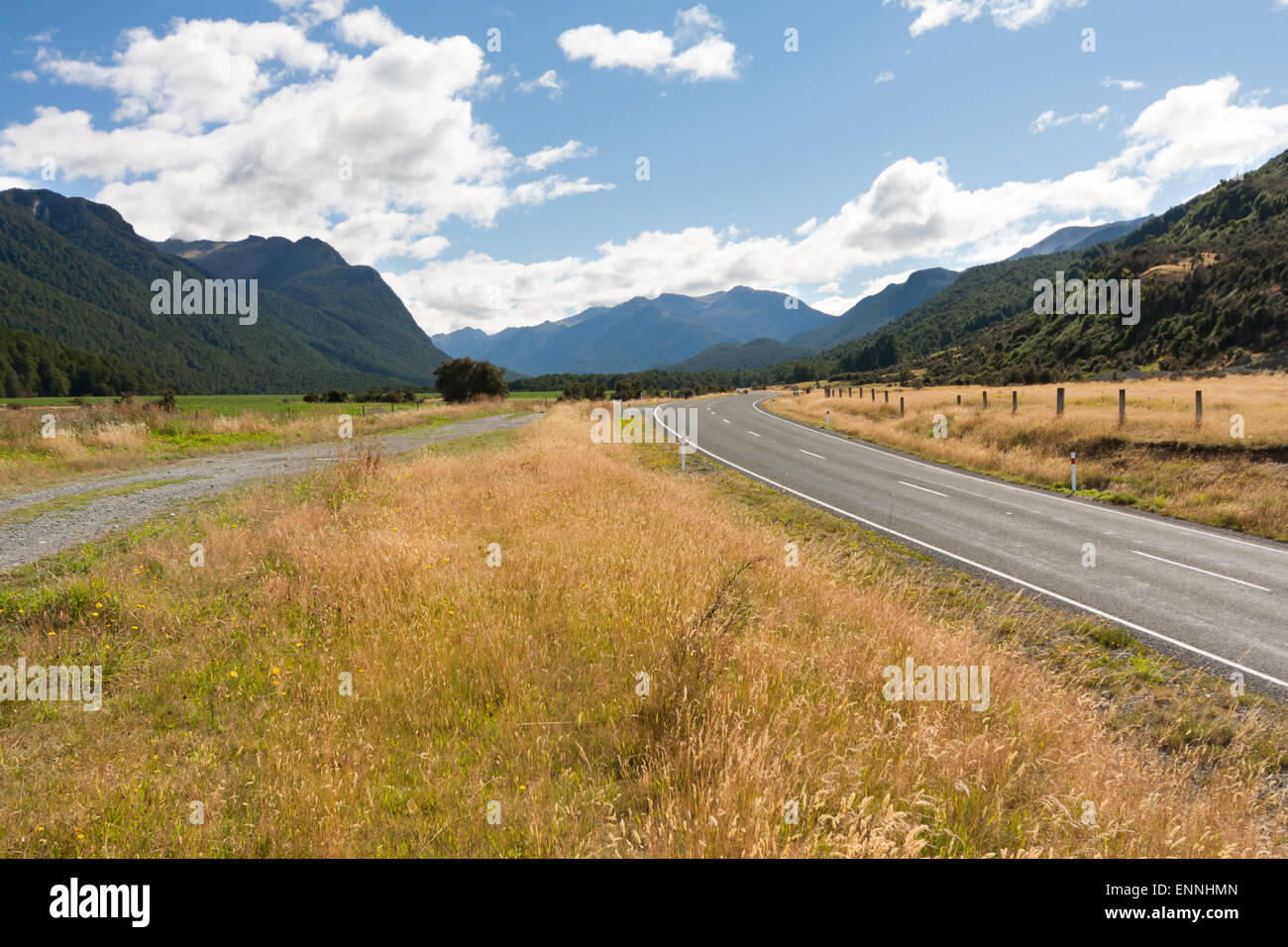The Ter Arnau Milford highway in Southland, New Zealand Stock Photo
