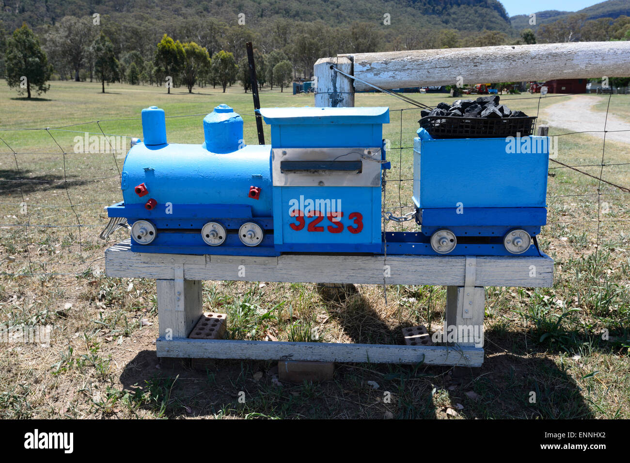 Locomotive Letterbox, New South Wales, Australia Stock Photo