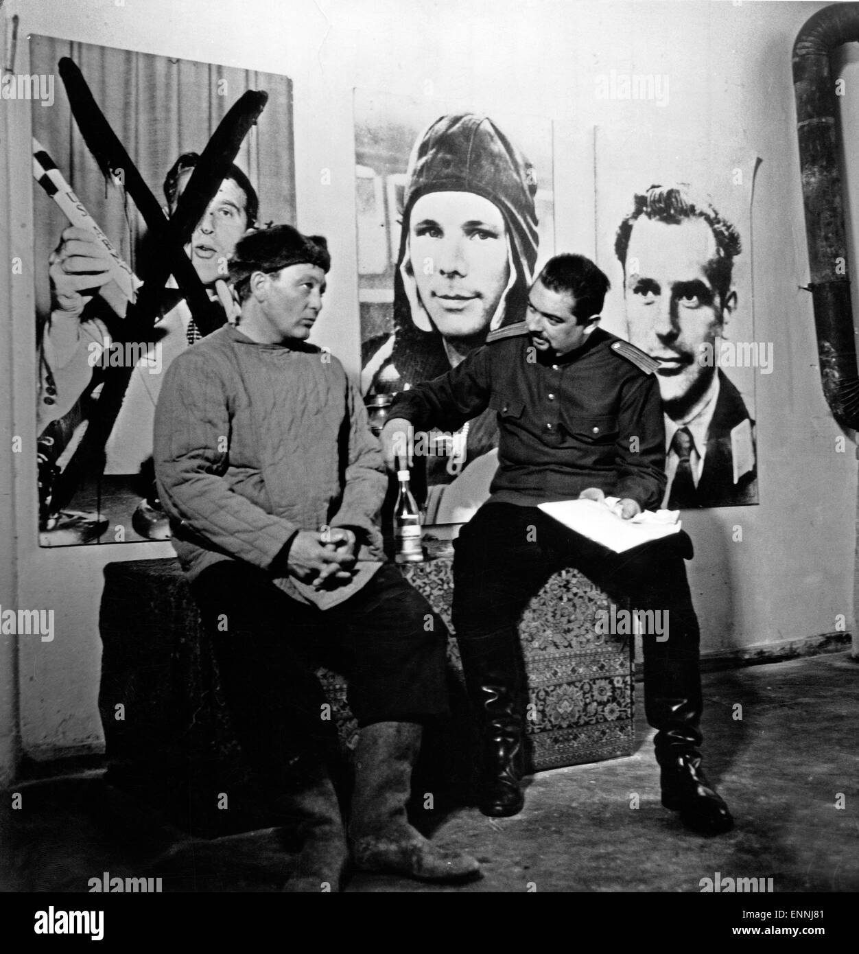 Genosse Münchhausen, Deutschland 1962, Regie: Wolfgang Neuss, Darsteller: Wolfgang Neuss, Karl Heinz Zeitler (?) Stock Photo