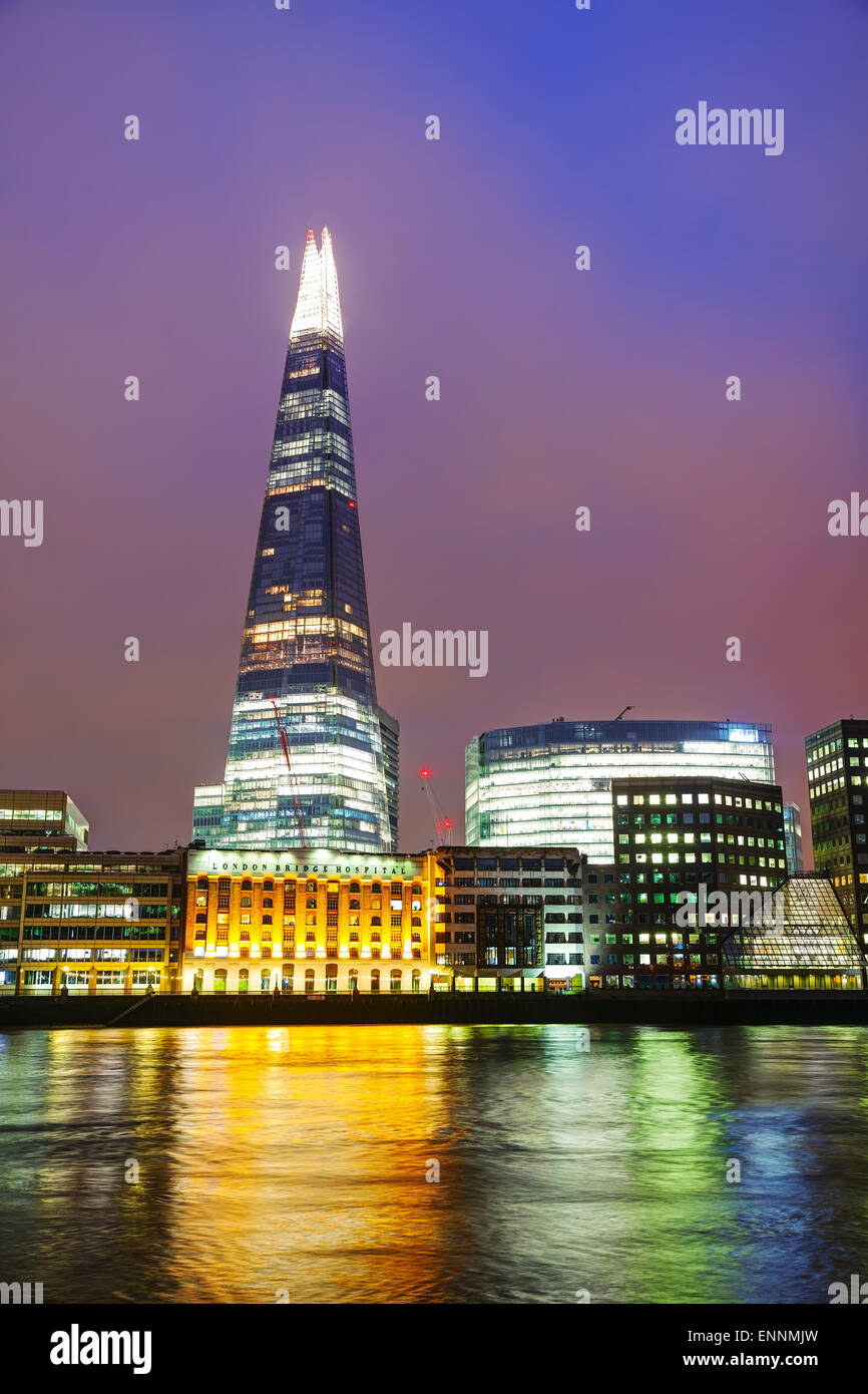 LONDON - APRIL 4: Overview of London with the Shard of Glass on April 4, 2015 in London, UK. Standing 306 metres high. Stock Photo