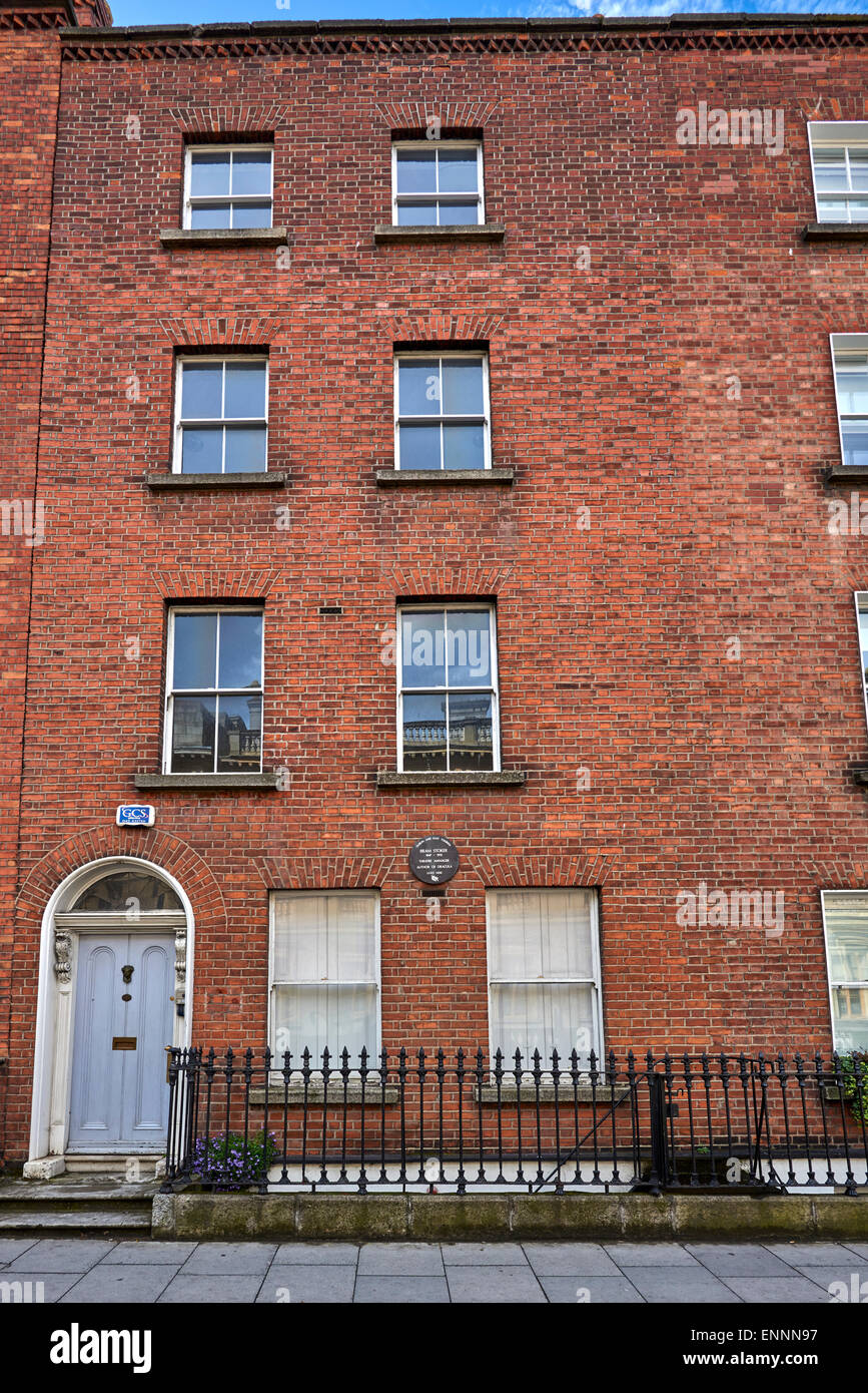 The house of Abraham 'Bram' Stoker Dublin Ireland Stock Photo