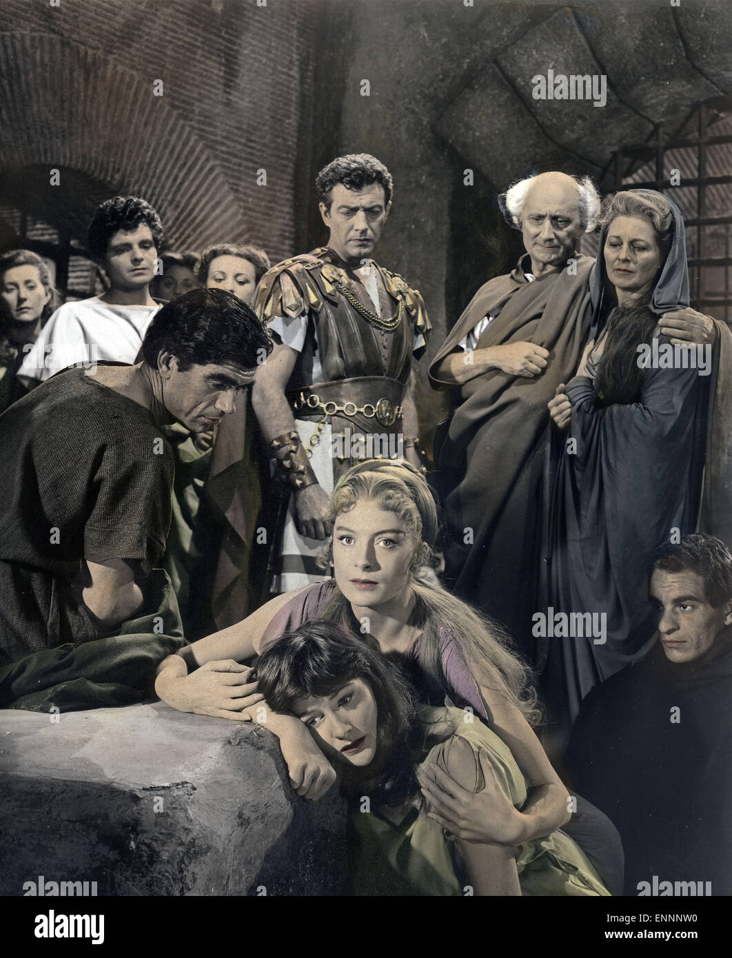 Quo Vadis, USA 1951, Regie: Mervin LeRoy, Anthony Mann, Darsteller: Robert Taylor, Deborah Kerr (vorn) Stock Photo