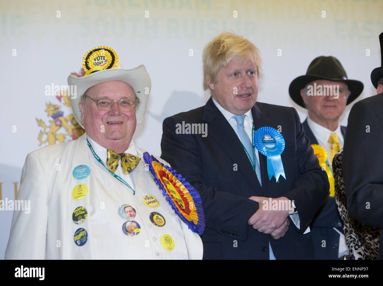 Boris Johnson wins the seat of Uxbridge and South Ruislip Stock Photo