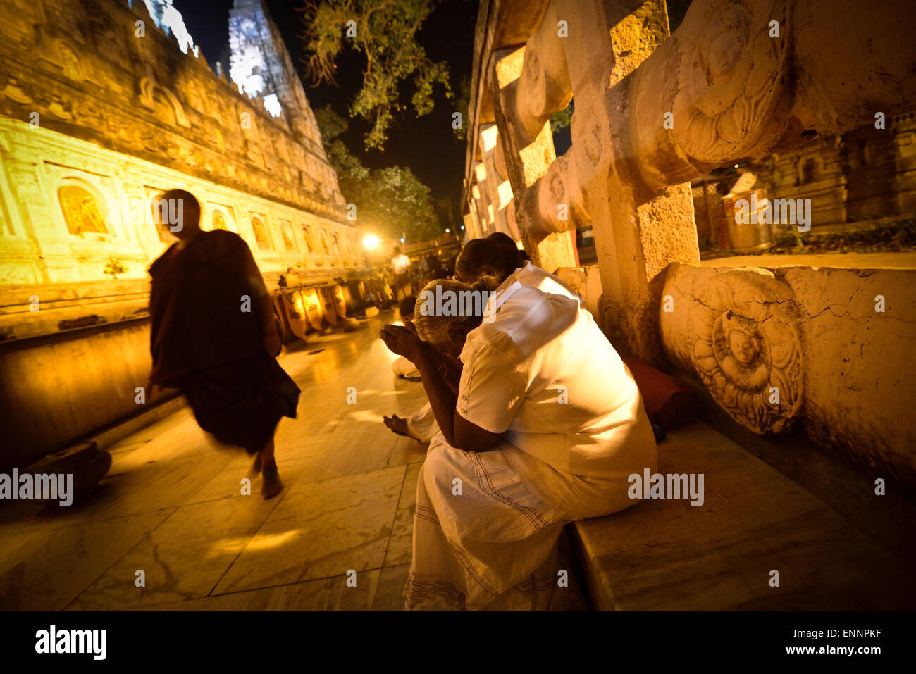 The Buddhist holy place of Bodhgaya — where the Buddha became enlightened. Stock Photo