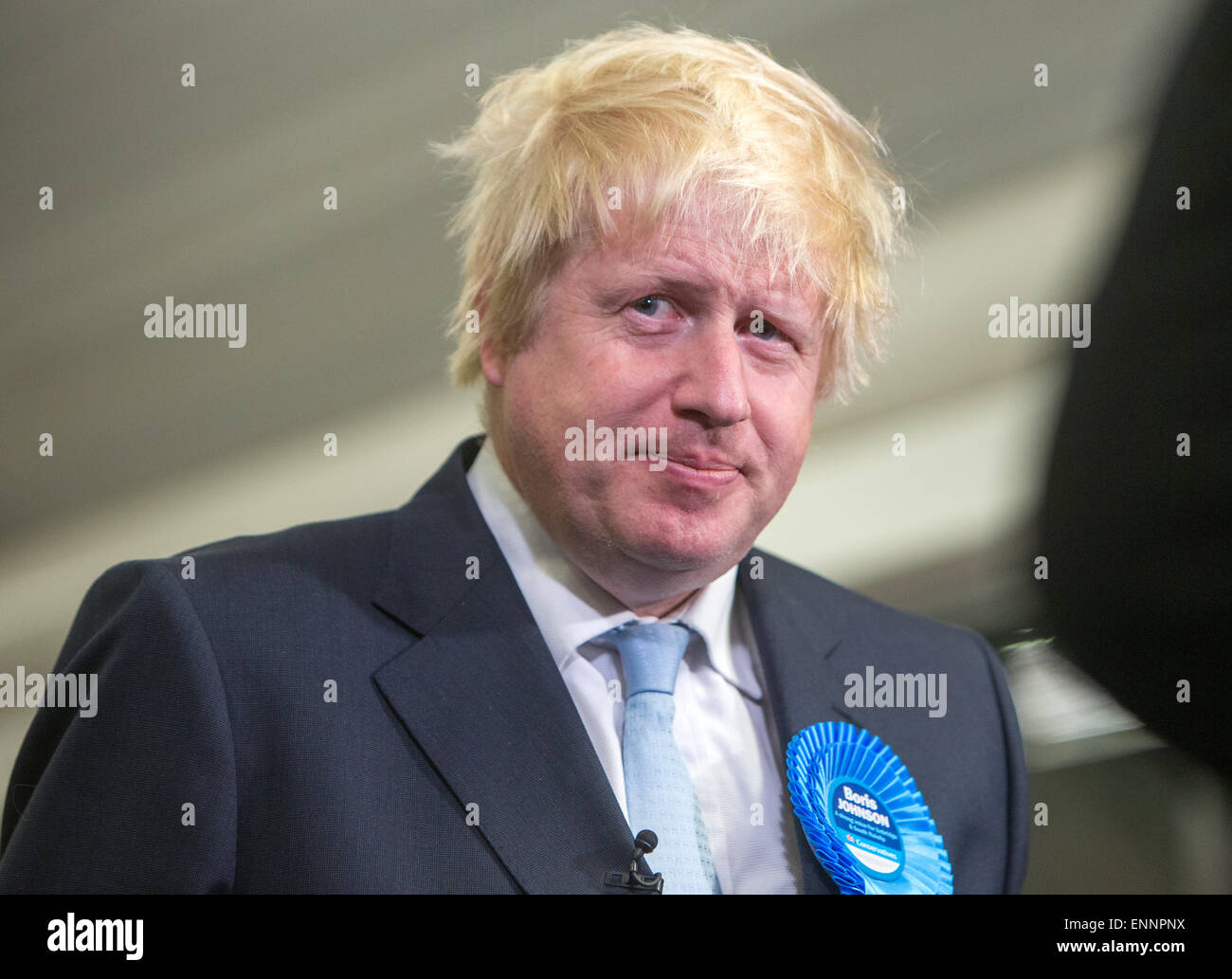 Boris Johnson wins the seat of Uxbridge and South Ruislip Stock Photo