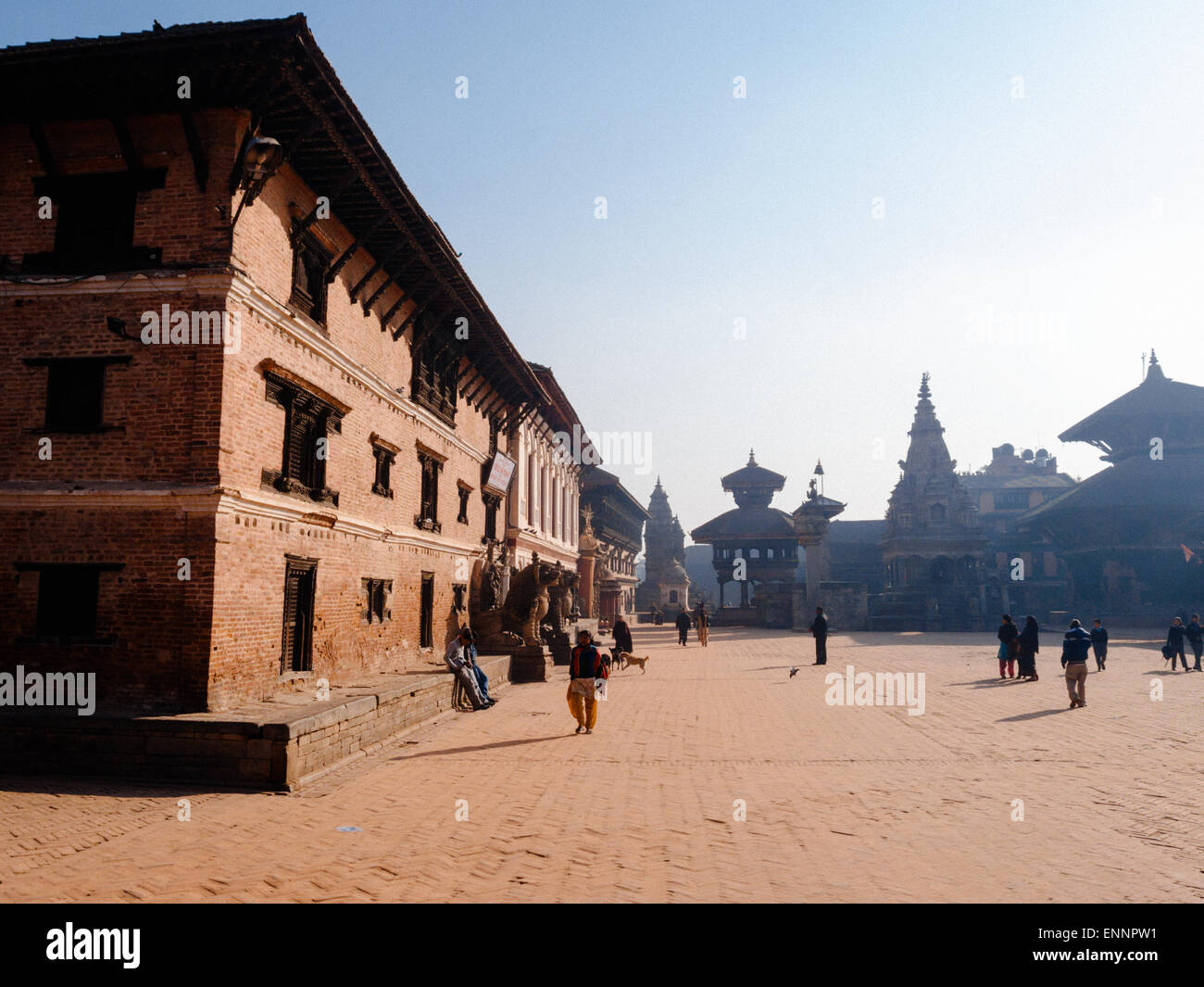Bhaktapur's Durbar Square with historic royal buildings and temples, Nepal Stock Photo