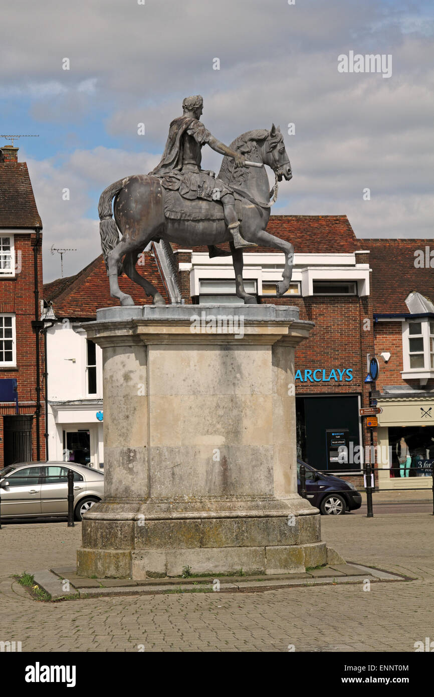 Statue of William III aka William of Orange in the town square of Petersfield, Hampshire