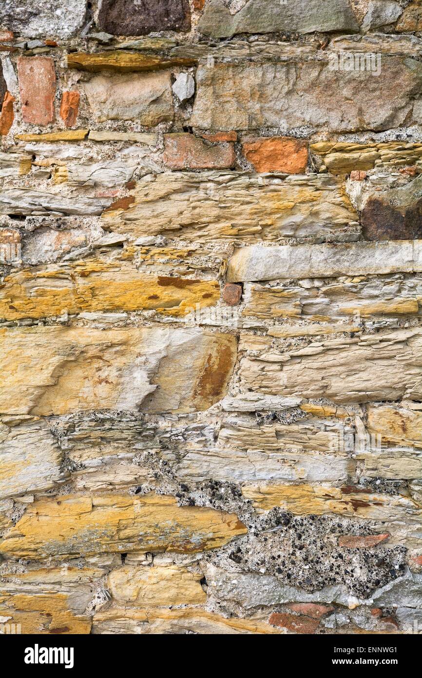 Old stone wall in the castle park Stock Photo - Alamy