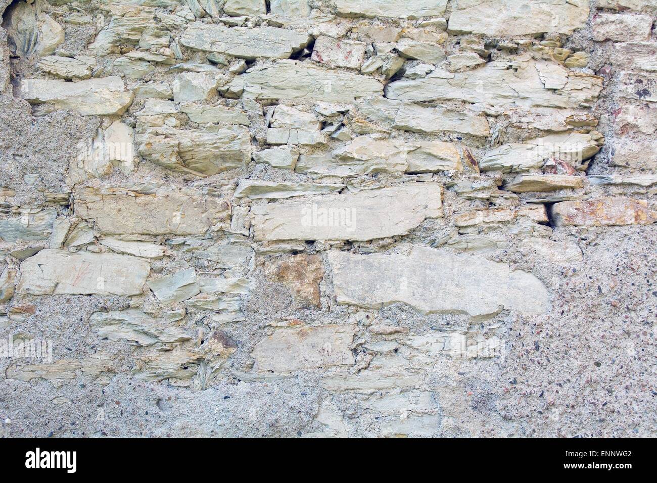 Old stone wall in the castle park Stock Photo - Alamy