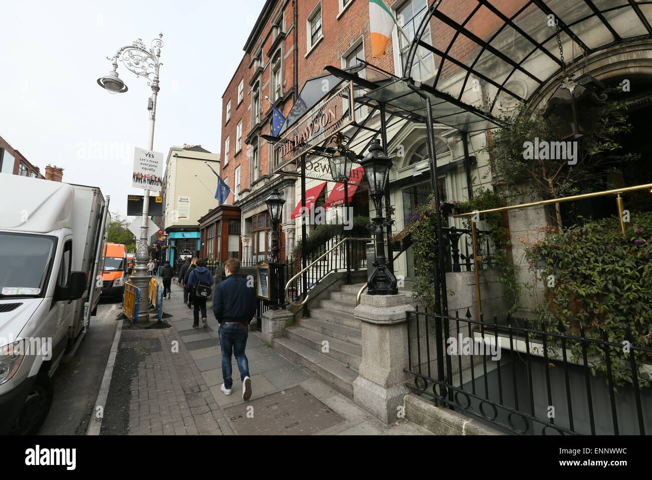 Image of the Dawson Hotel on Dawson Street in Dublin city centre. The hotel has been recently listed on the market with a guide  Stock Photo