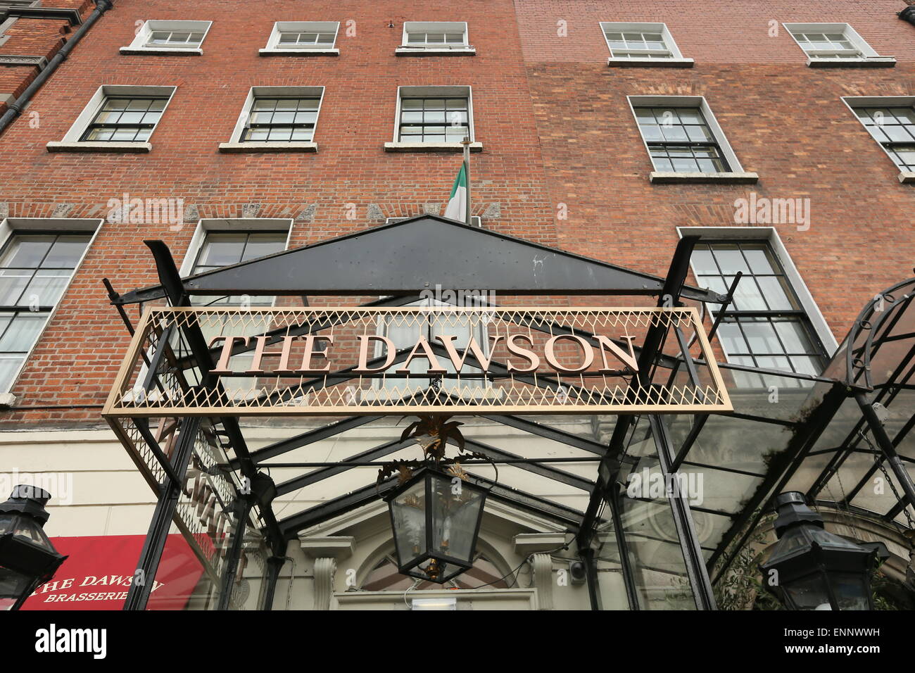 Image of the Dawson Hotel on Dawson Street in Dublin city centre. The hotel has been recently listed on the market with a guide Stock Photo