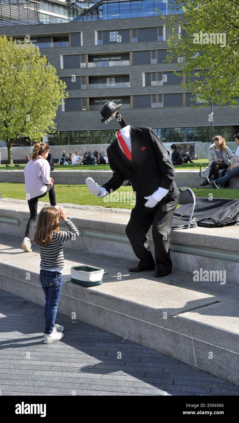 A street performer in London, U.K. Stock Photo