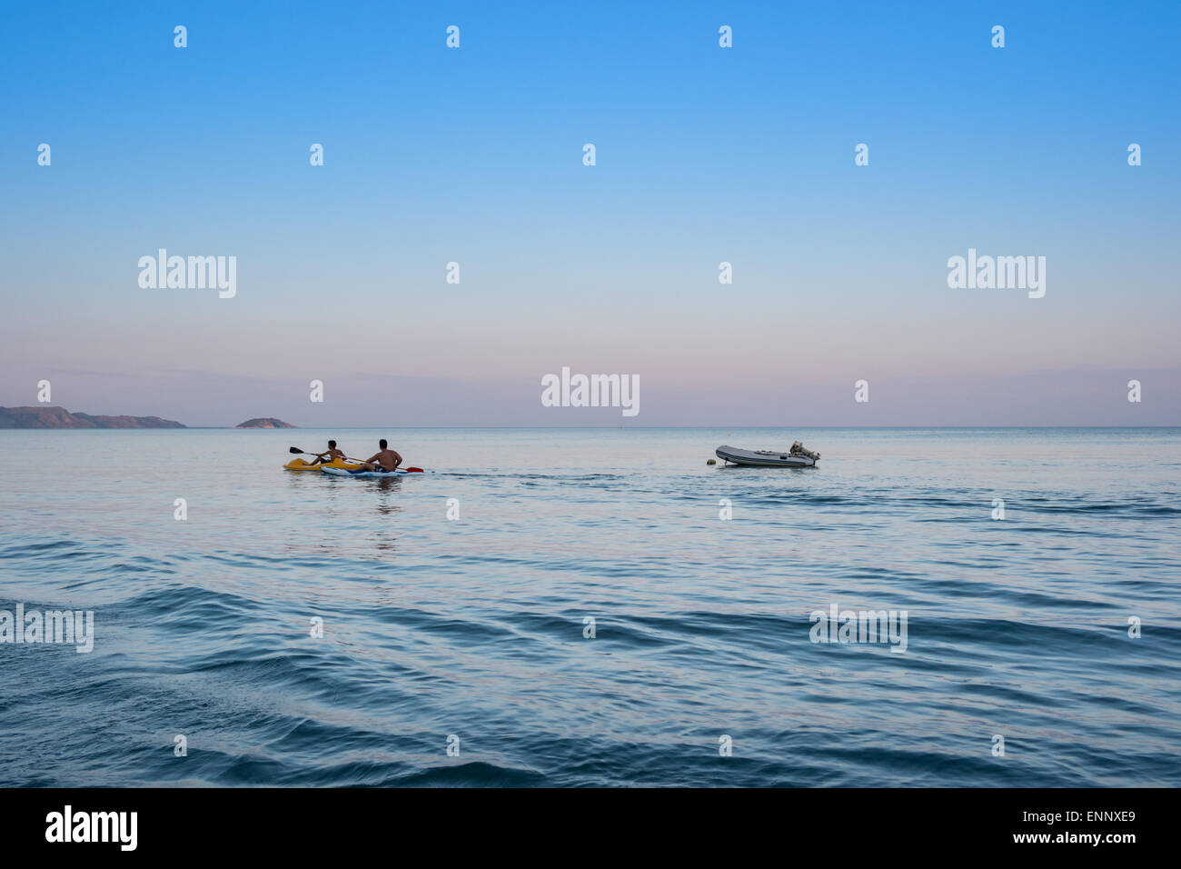 Beautiful sea landscapes on Zakynthos Island in Greece Stock Photo