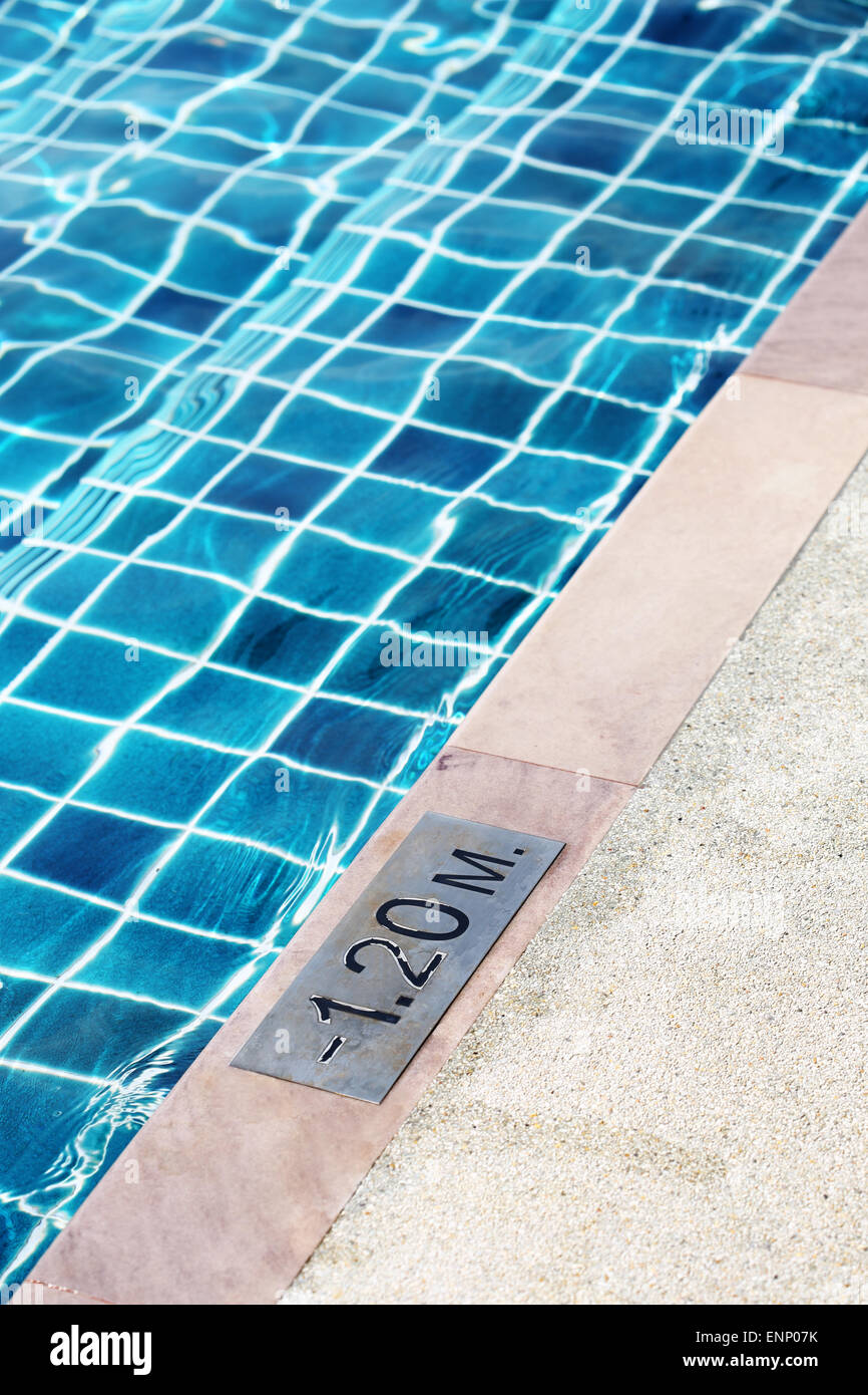 part of swimming pool for detail of deep Stock Photo