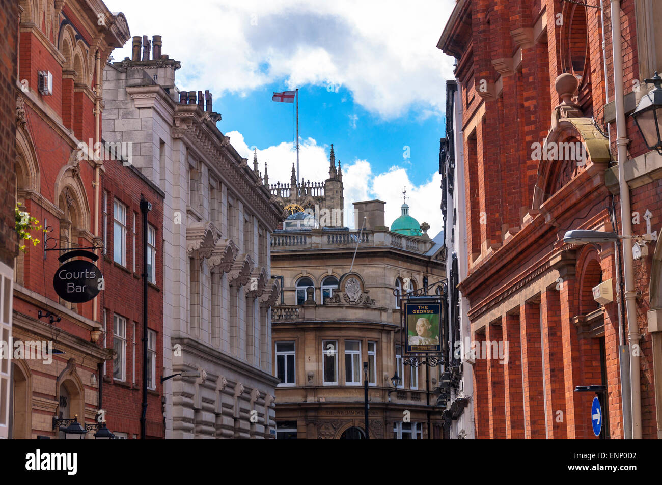 View down Land of Green Ginger in Kingston upon Hull East Yorkshire UK