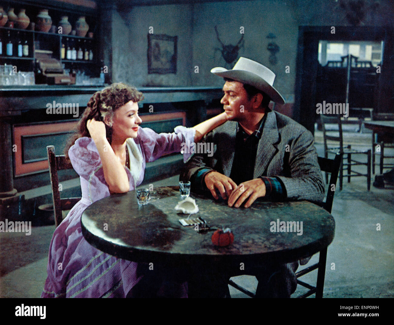 The Badlanders, USA 1958, aka: Geraubtes Gold, Regie: Delmer Daves, Darsteller: Barbara Baxley, Ernest Borgnine Stock Photo