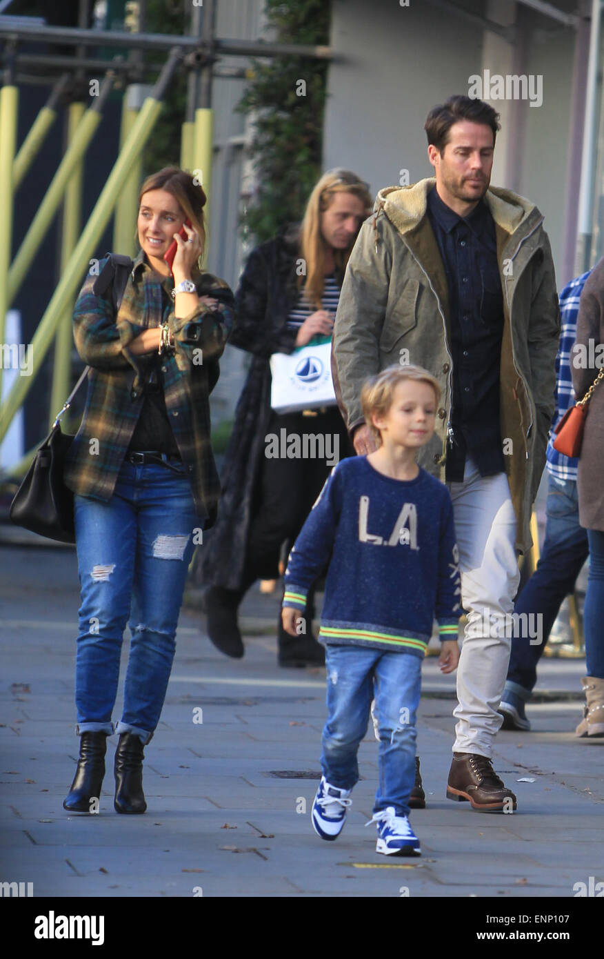 Jamie and Louise Redknapp with their son Beau Henry go for ...