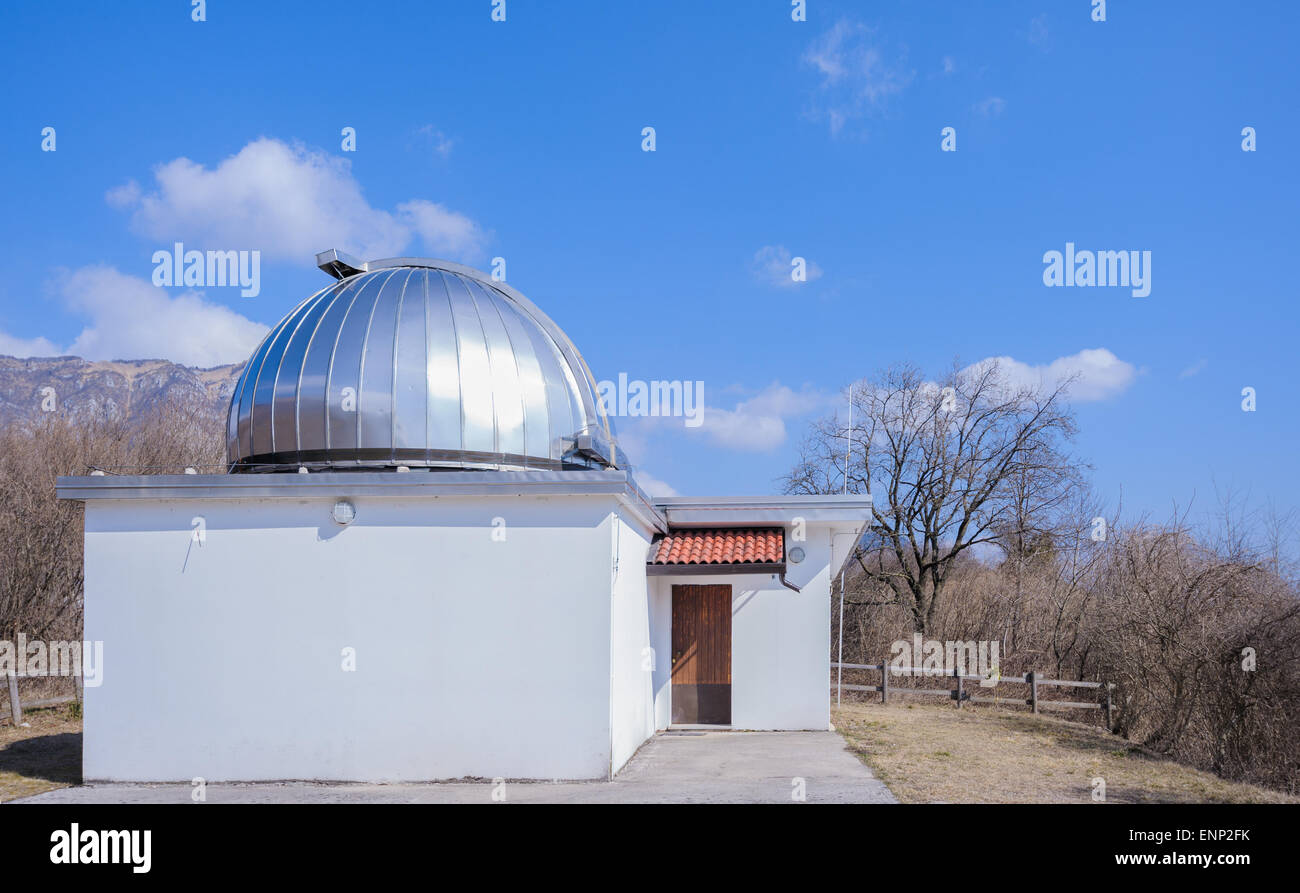 Astronomical observatory, on the blue sky Stock Photo