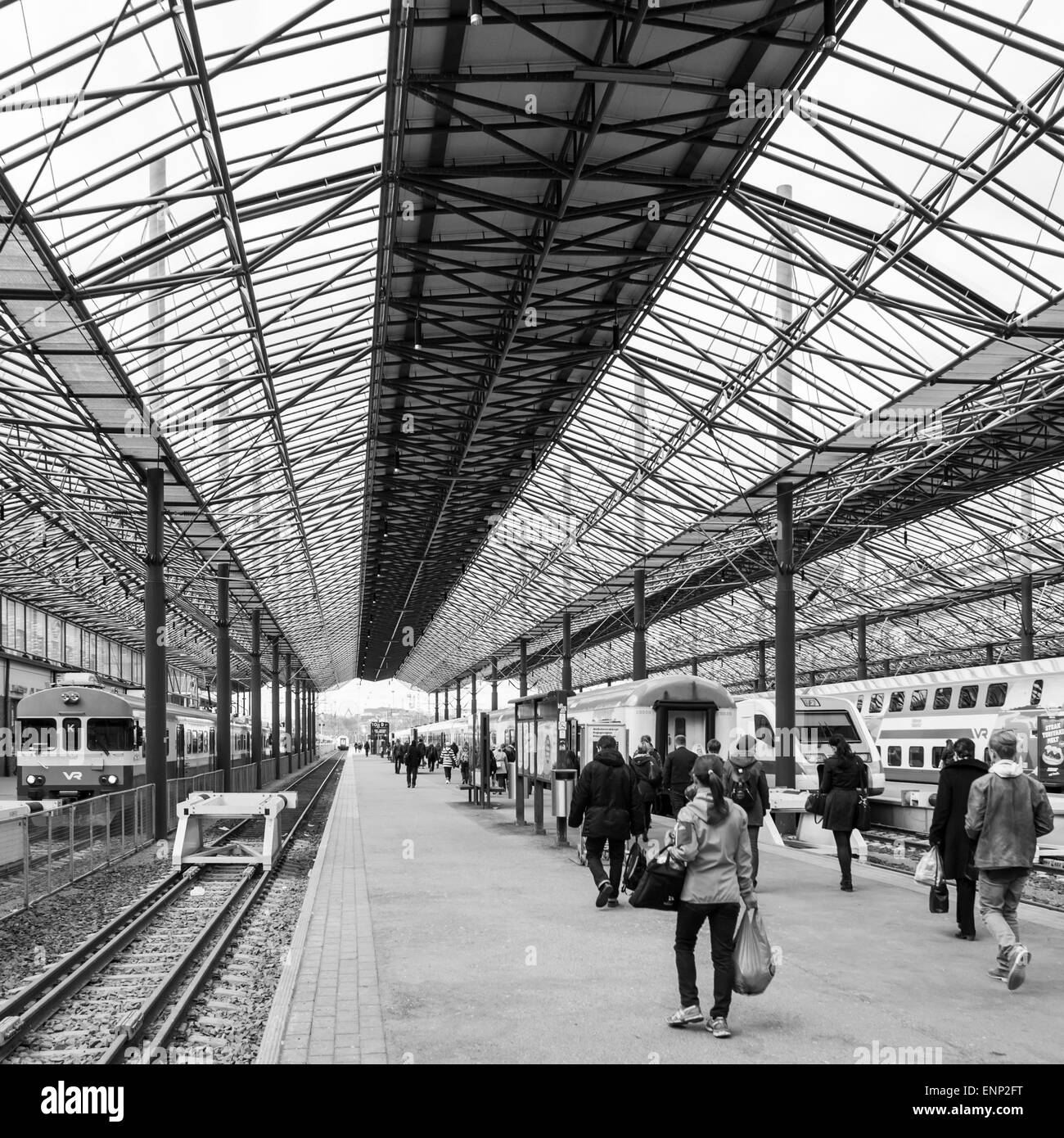 Helsinki Railway Station Stock Photo Alamy