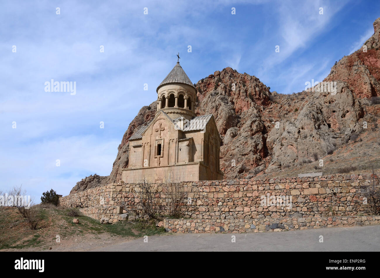 Surb Astvatsatsin church in Noravank orthodox monastery, located in gorge made by Amaghu River,Armenia Stock Photo