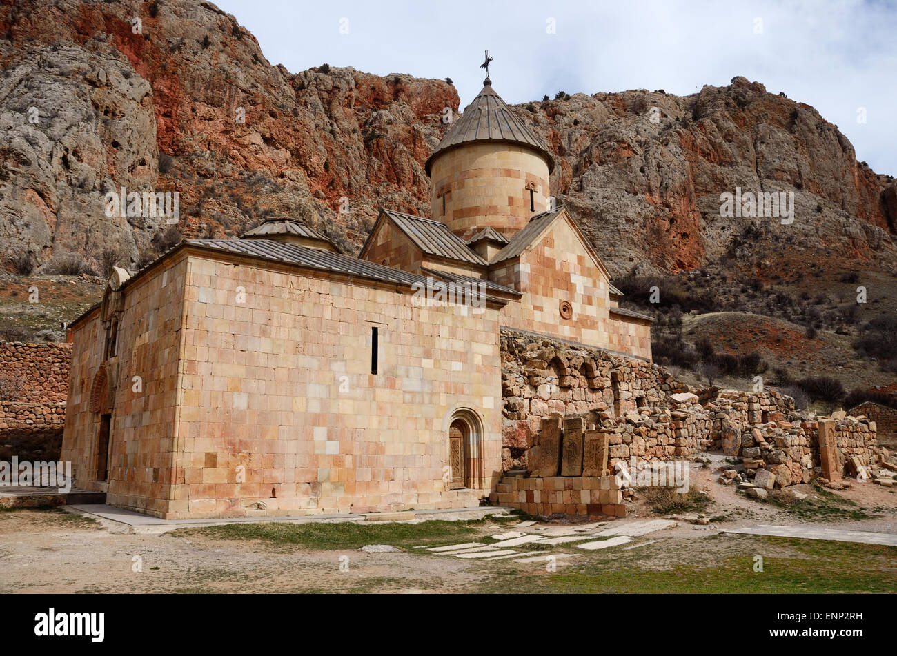 Church of Surb Karapet (St. John the Baptist) in Noravank orthodox monastery, located in gorge made by Amaghu River,Armenia Stock Photo