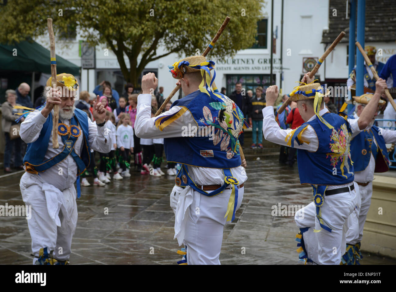 Members of the Thames Valley Morris Men side perform at the Broadwood