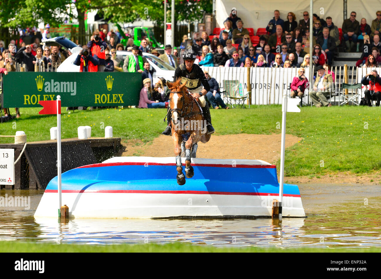 Badminton, UK. 09th May, 2015. Rider Andrew Nicholson (NZL) riding