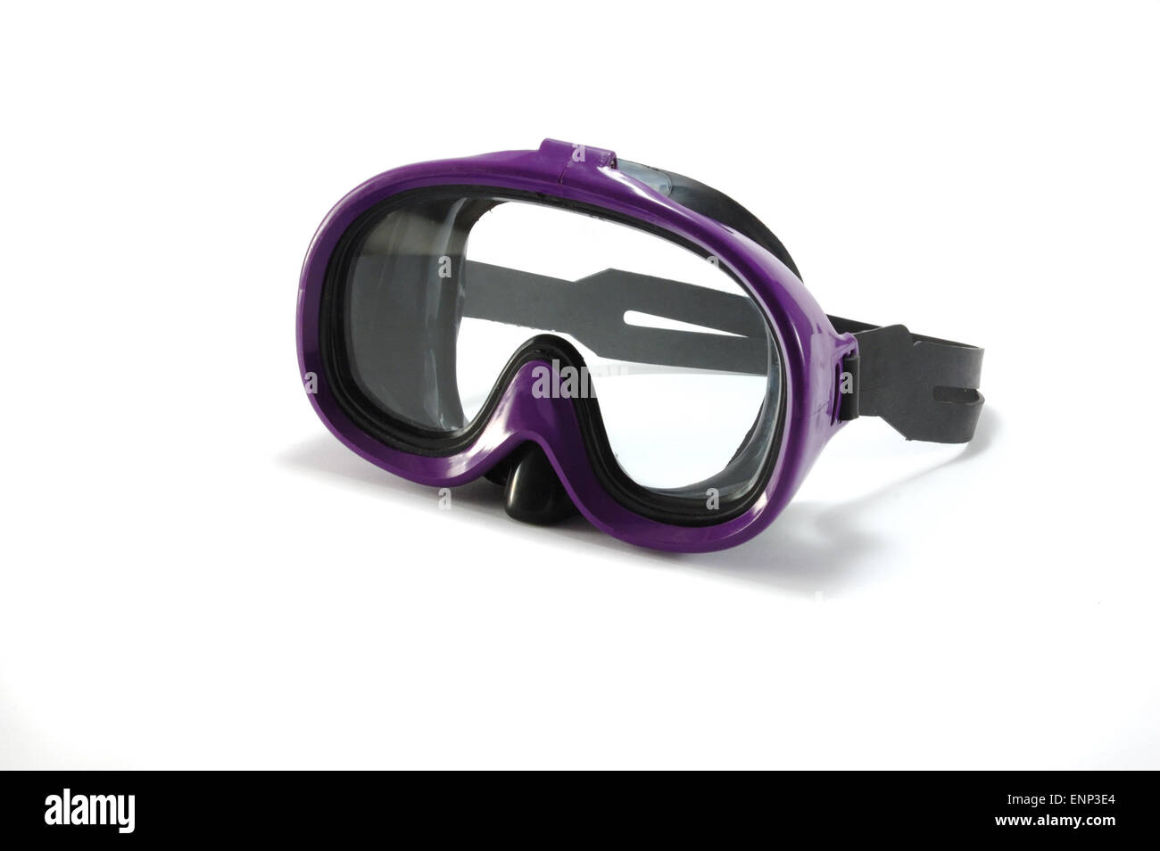 Equipment for snorkeling - diving mask on white background Stock Photo ...