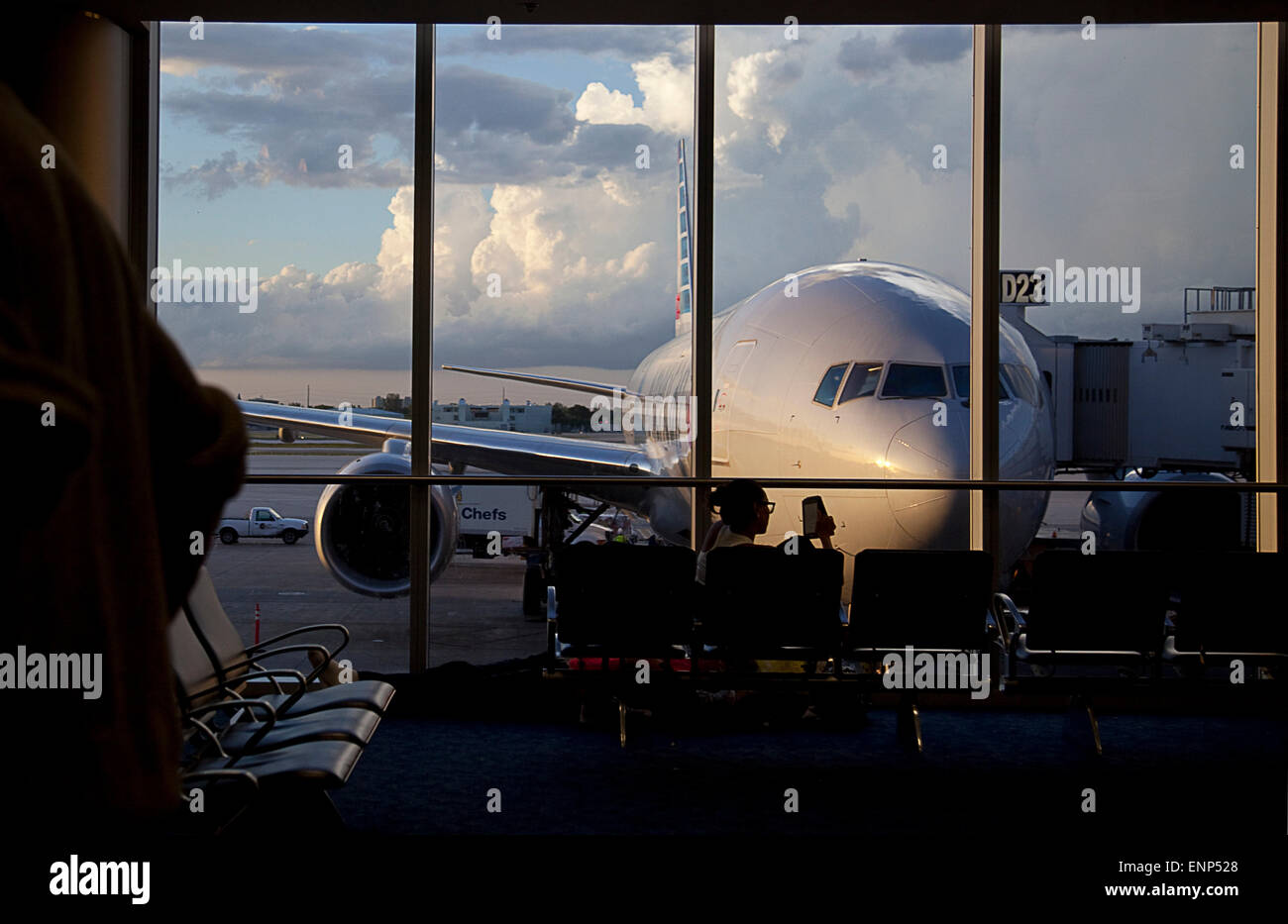 American airlines miami terminal hires stock photography and images