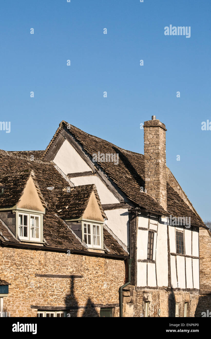 Pretty village of Lacock, Wiltshire,England.Popular movie film and tv set  location. Fox Talbot home of English photography Stock Photo - Alamy