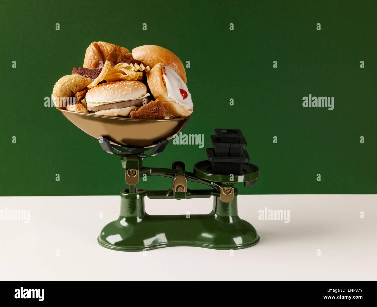 Vintage food scale weighing fast hi-res stock photography and images - Alamy