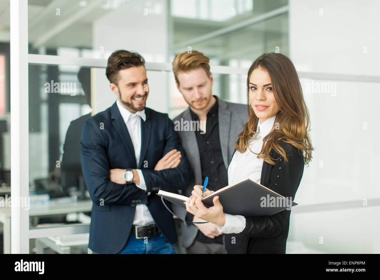 Young people in the office Stock Photo