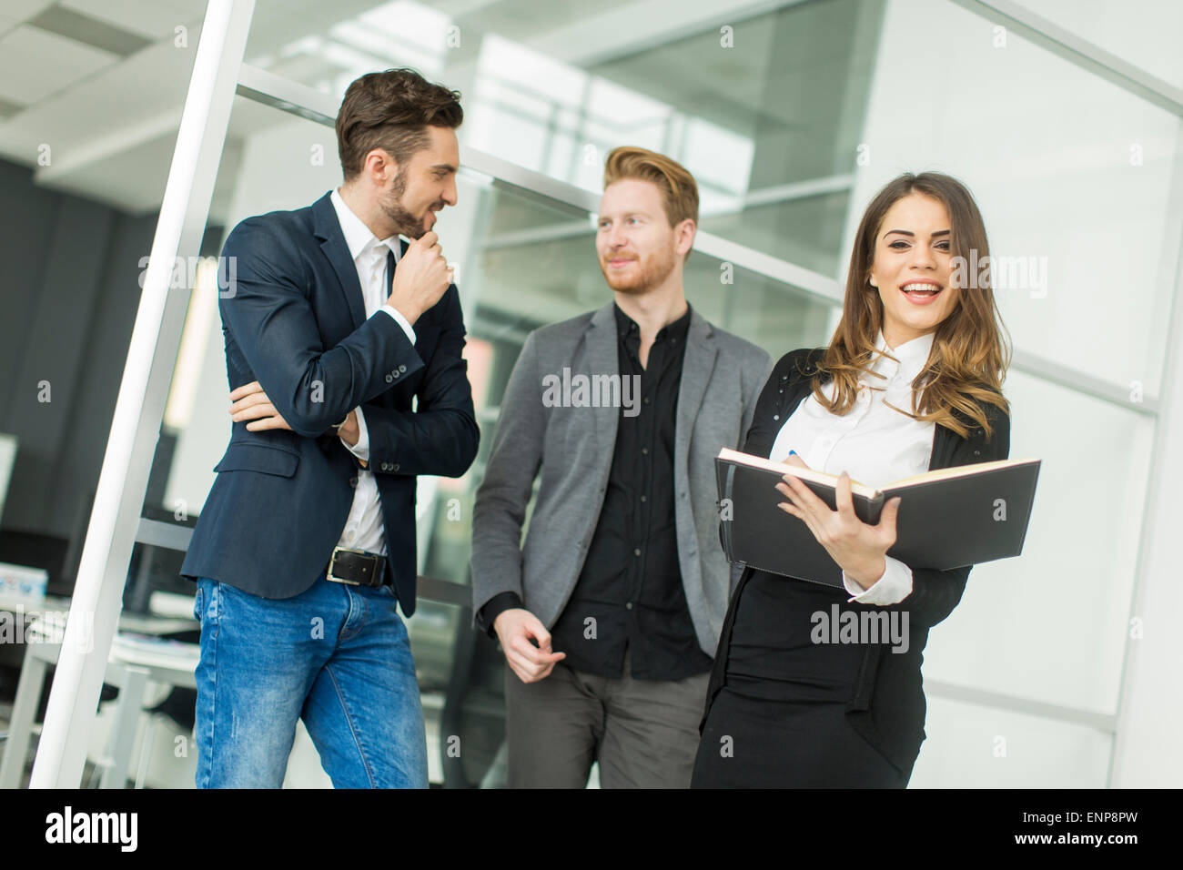 Young people in the office Stock Photo