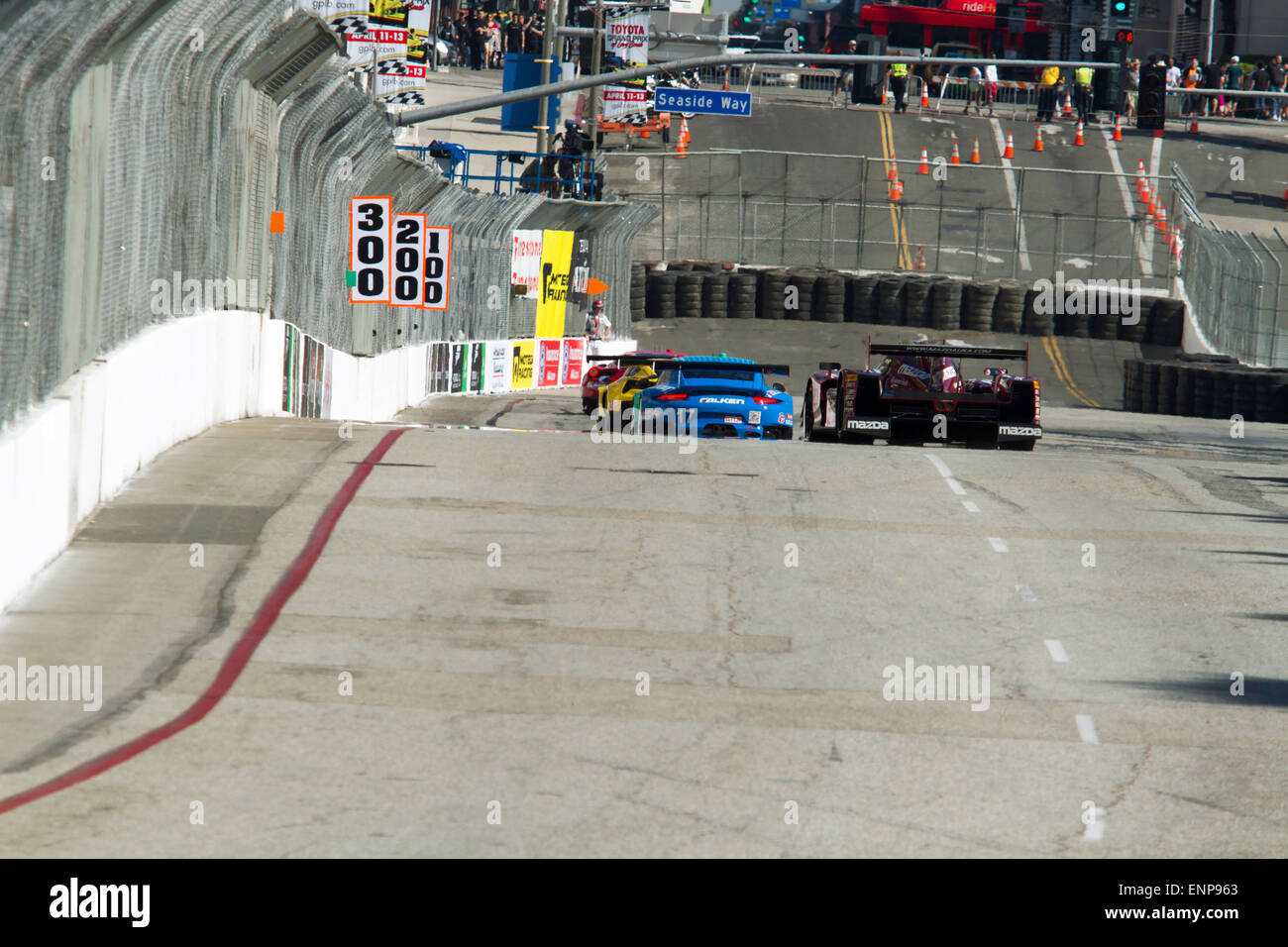 Brake zone for turn 9 at the Long Beach Grand Prix Stock Photo Alamy