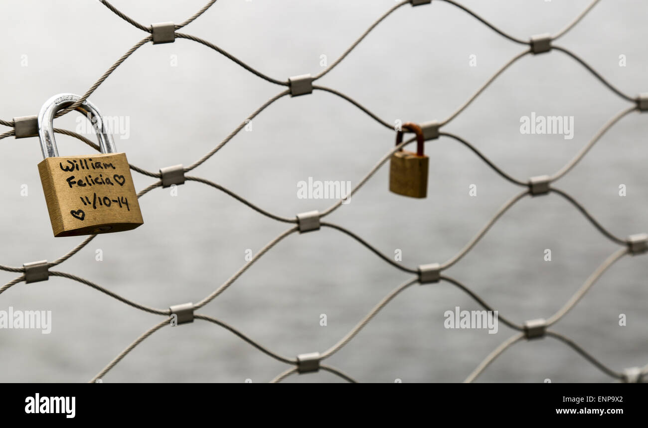 Padlocks of Love Stock Photo Alamy