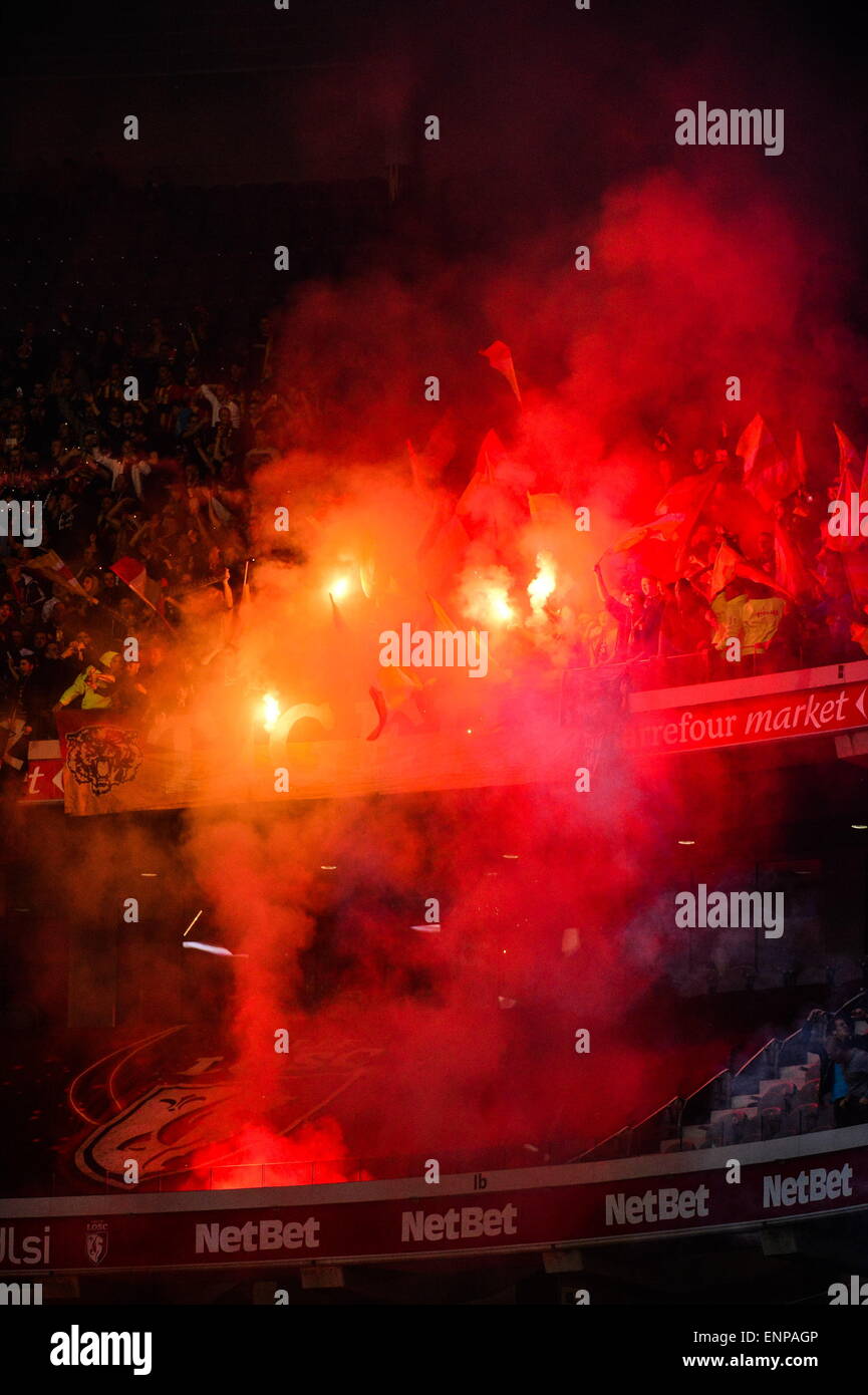 Supporters Lens - 03.02.2015 - Lille/Lens - 35eme journee de Ligue 1.Photo : Dave Winter/Icon Sport Stock Photo