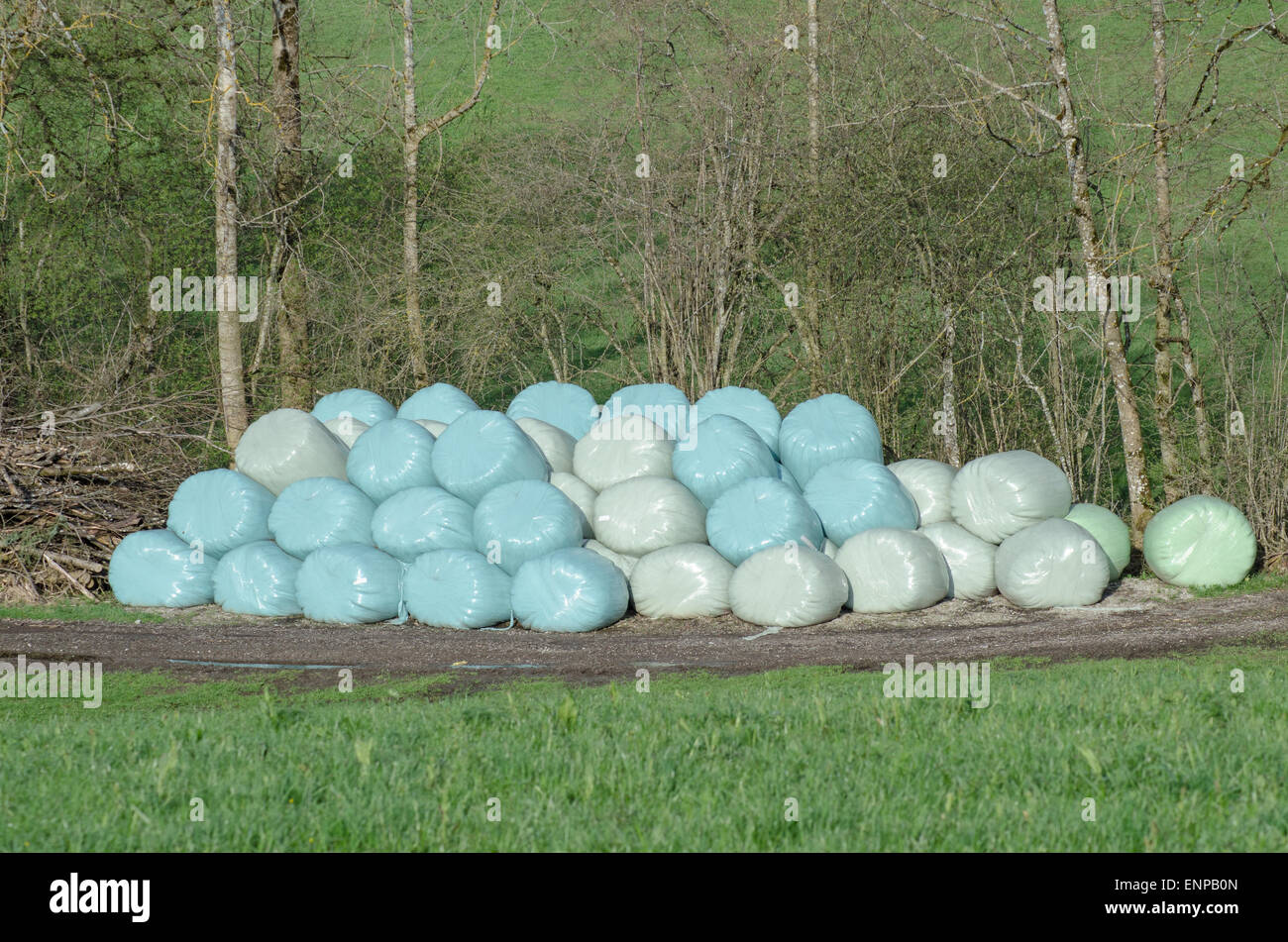 Hay Bale Plastic Wrap hay bale cover to protect from climatic