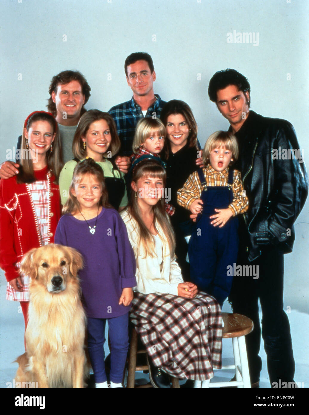 Full House, Sitcom, USA 1987 - 1995, Staffel 8, Darsteller: (v. l.) Andrea Barber, Dave Coulier, Bob Saget, Candace Cameron Bure Stock Photo