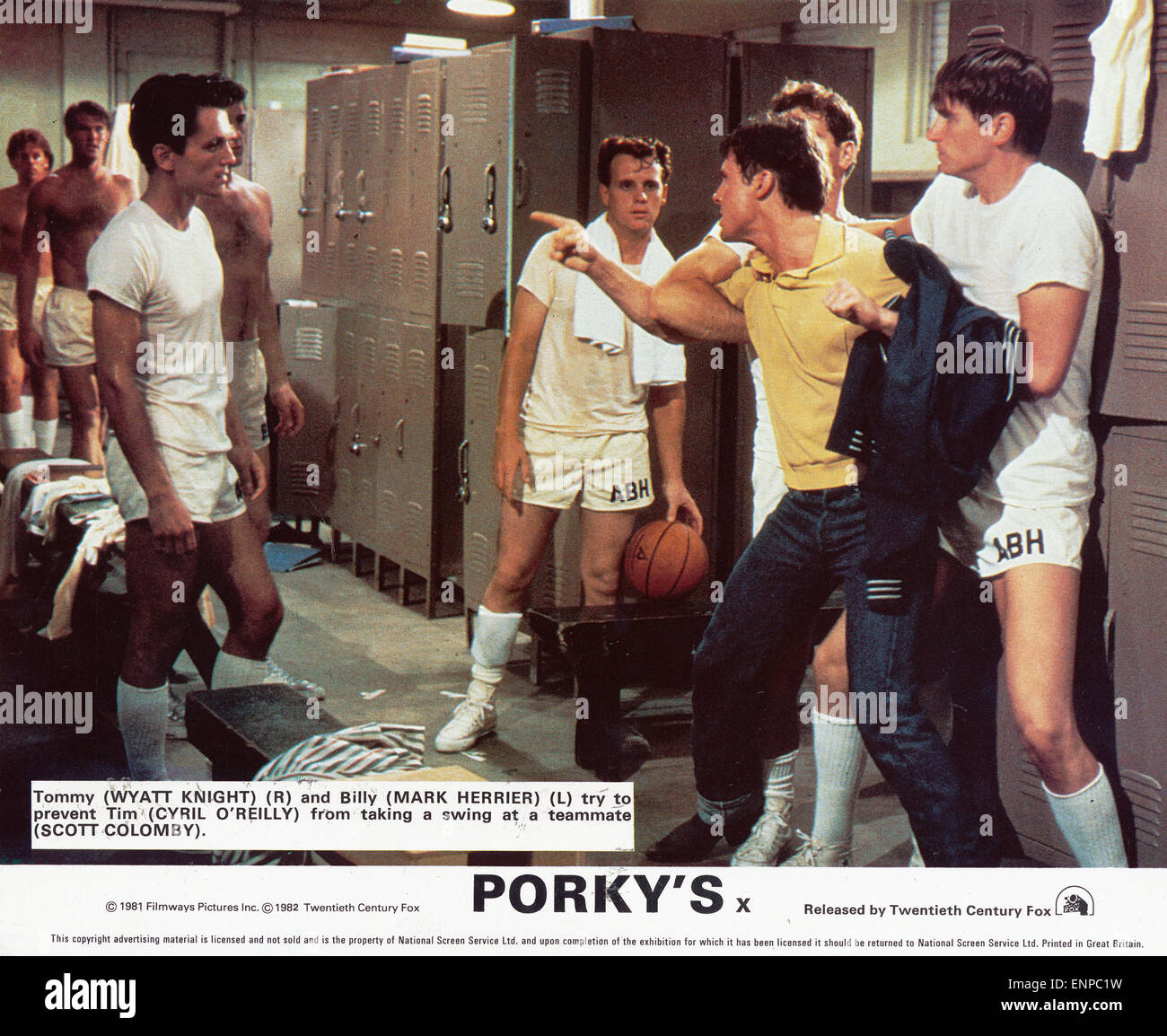 Porky's, USA 1982, Regie: Bob Clark, Darsteller: Wyatt Knight (rechts), Cyril O'Reilly, Scott Colomby Stock Photo