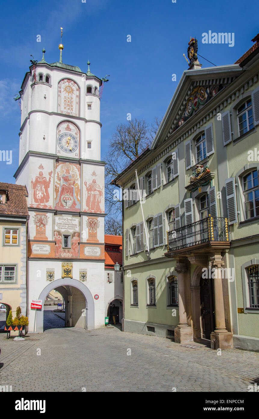 Wangen Im Allgäu is a small but beautiful upcoming tourist destination that is worth a visit. Stock Photo