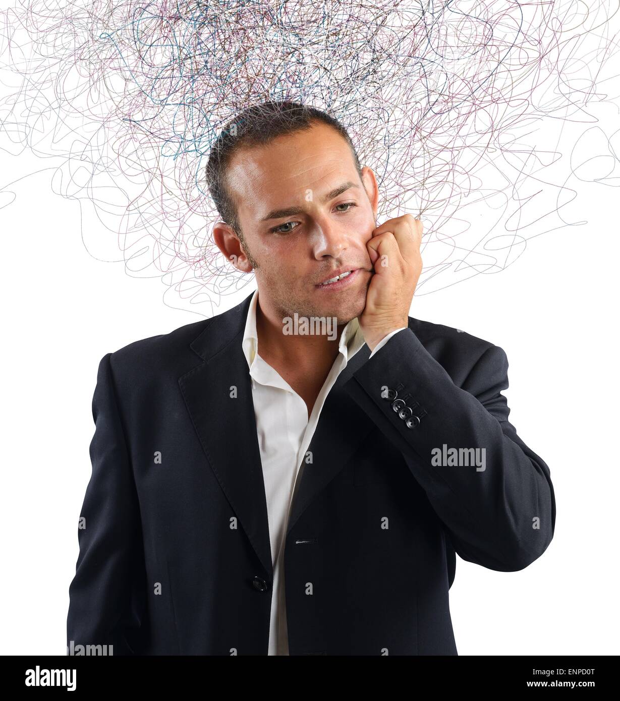 Confused businessman Stock Photo