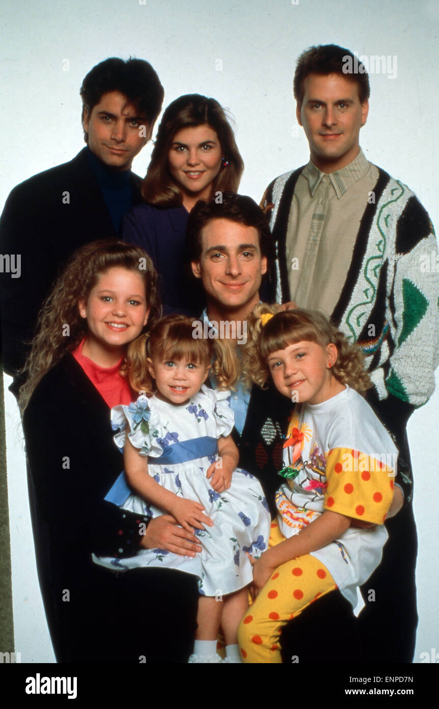 Full House, Sitcom, USA 1987 - 1995, Staffel 2, Darsteller: (v. l.) John Stamos, Lori Loughlin, Dave Coulier, Candace Cameron Bu Stock Photo