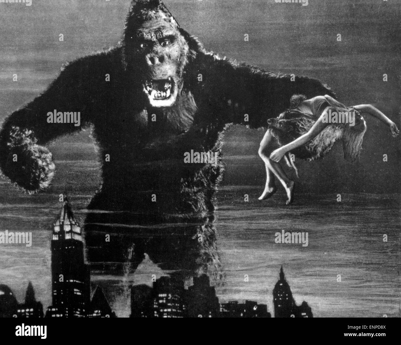 King Kong, aka: King Kong und die weiße Frau, USA 1933, Regie: Merian C. Cooper, Ernest B. Schoedsack, Szenenfoto: King Kong und Stock Photo