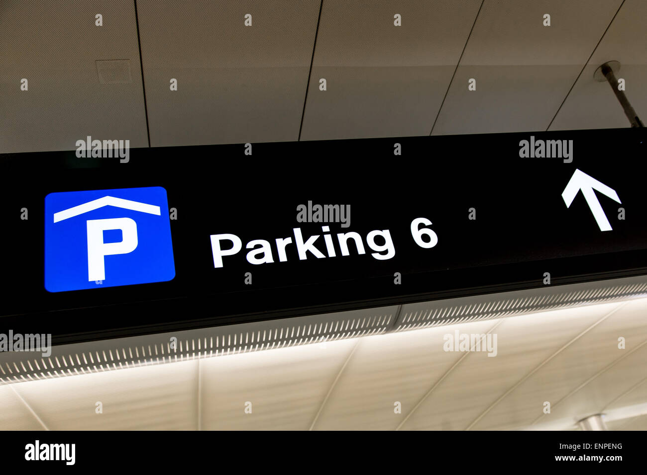 Airport sign Parking Zurich Airport, Switzerland Stock Photo Alamy