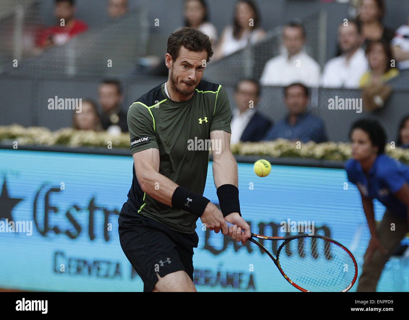 Madrid, Spain. 9th May, 2015. 09.05.2015 Madrid, Spain. Andy Murray in action against Kei Nishikor in the S Final of the Madrid Open tennis. Credit:  Michael Cullen/ZUMA Wire/Alamy Live News Stock Photo